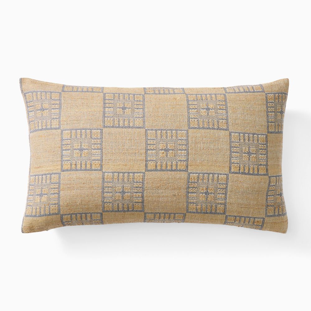 Silk Box Pillow Cover - 12x21, Arctic Blue