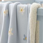 Daisy Knit Sherpa Baby Blanket