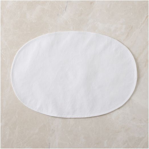 European Linen Oval Placemats Set of 4 - Modern Dining | West Elm