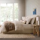 Two-Tone Cotton Linen Blanket