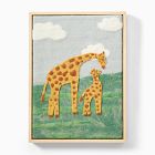 Giraffe Family Framed Felt Wall Art