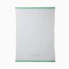 Contrast Ribbed Knit Baby Blanket