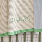 Contrast Ribbed Knit Baby Blanket