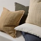 Textured Fringe Pillow Cover