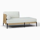 Open Box: Ventura Outdoor Right-Arm Chaise - Slub Weave Shore, Natural, Dark Bronze