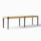 Ventura Dining Bench, 66", Aluminum, Natural, Dark Bronze