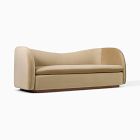 Open Box: Kaufman 86" Sofa, Deluxe Velvet, Camel, Cool Walnut