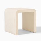 Open Box: Syros Indoor/Outdoor Waterfall Side Table (19") - Alabaster