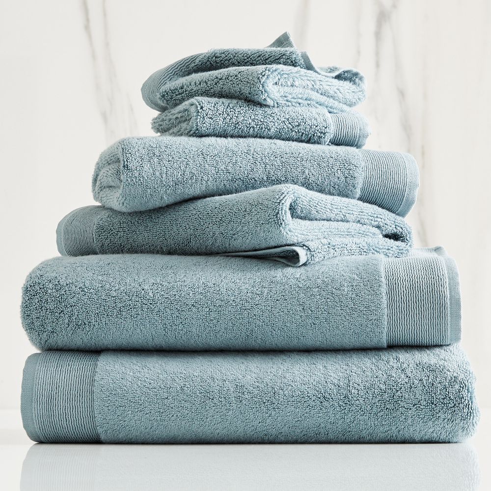 Plush Fibrosoft™ Towel Sets - Ocean, Set of 6 - (2 Towel, 2 Hand Towel, 2 Washcloth)