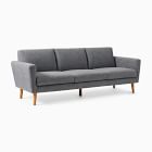 Open Box: Oliver Sofa (82") - Performance Yarn Dyed Linen Weave Pewter, Light Walnut