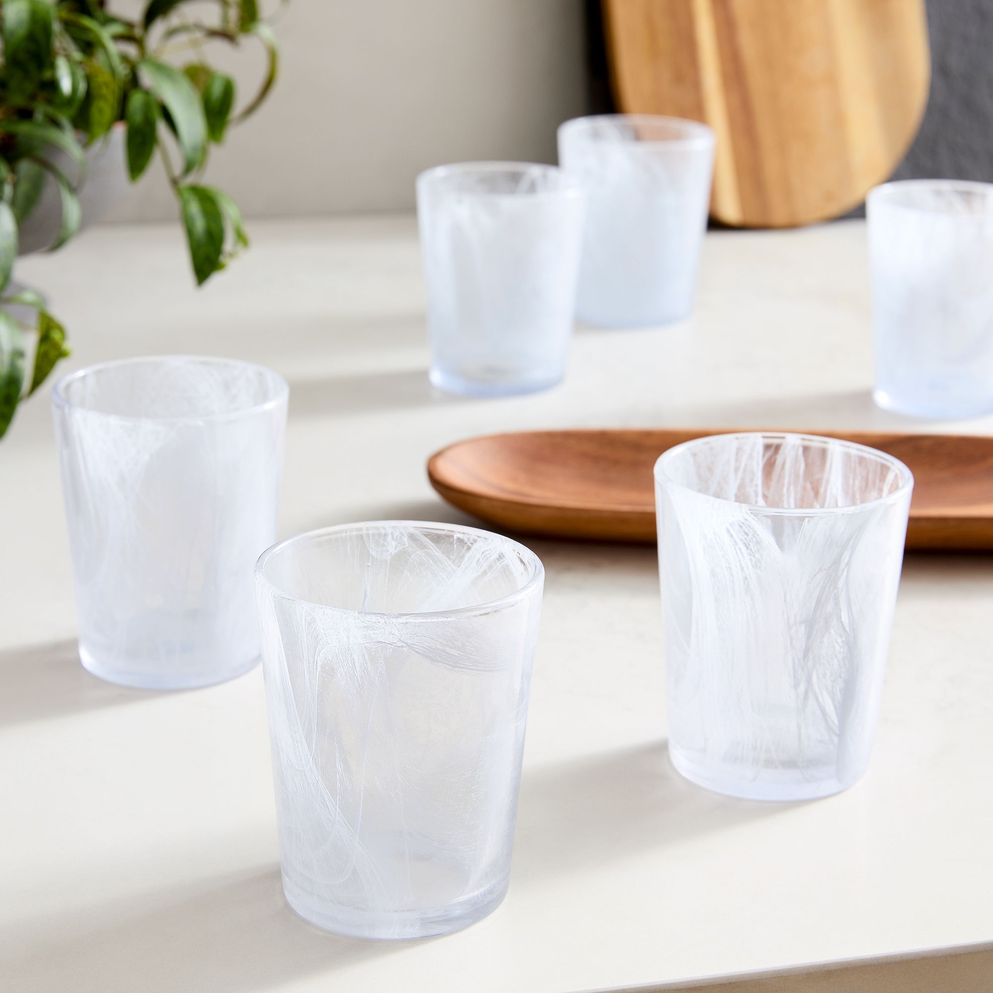 West Elm Swirl Drinking Glass