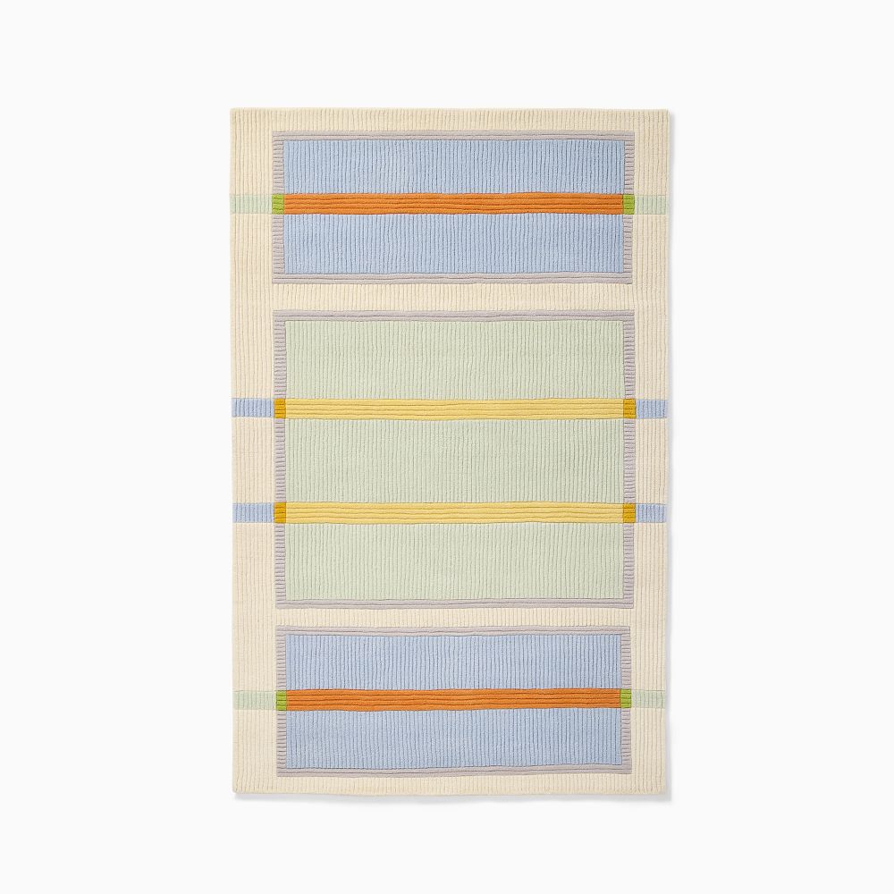 Colorblock Pop Rug - 5x8, Blue Morning, WE Kids
