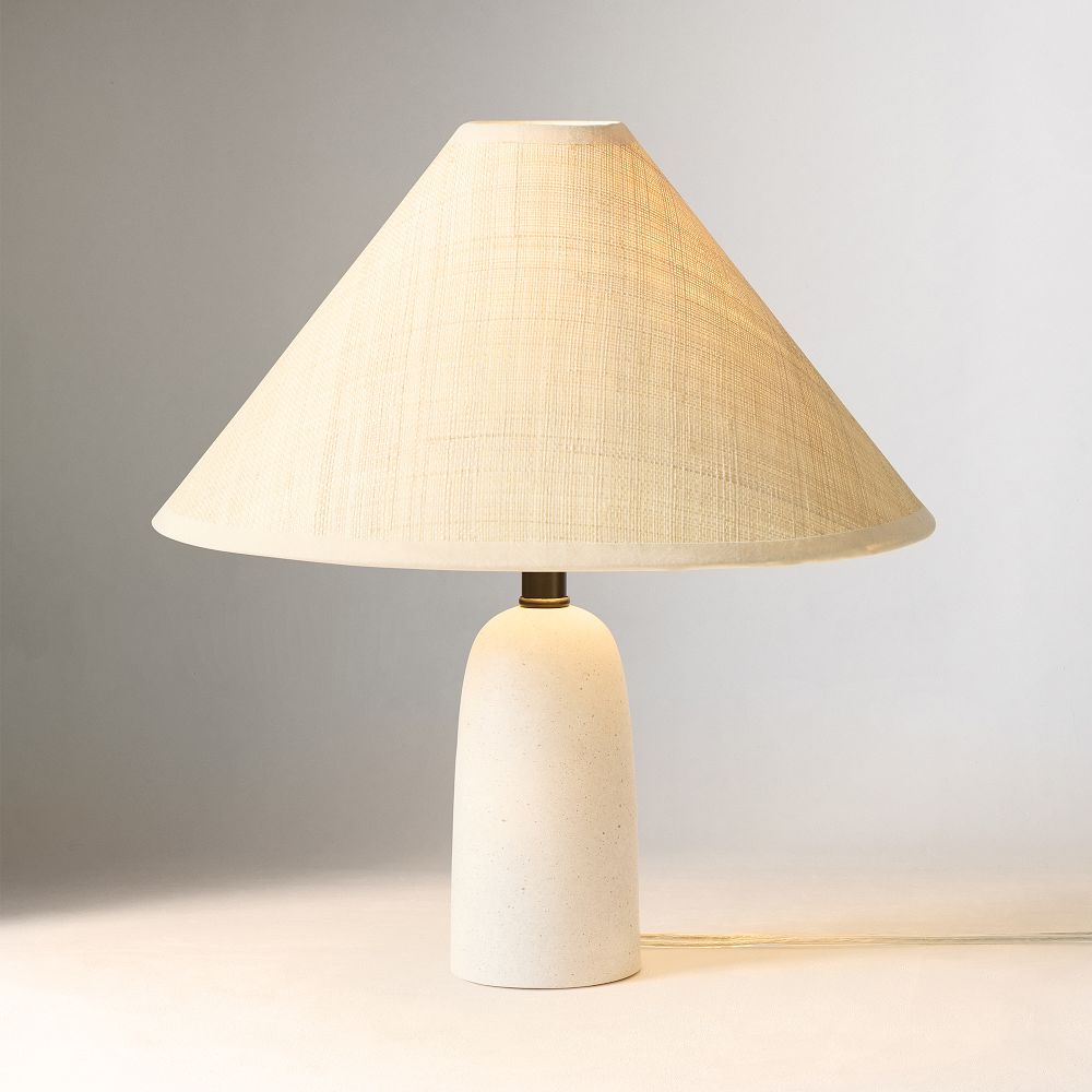 West Elm - Louis Table Lamp - Raffia - 13" in Natural