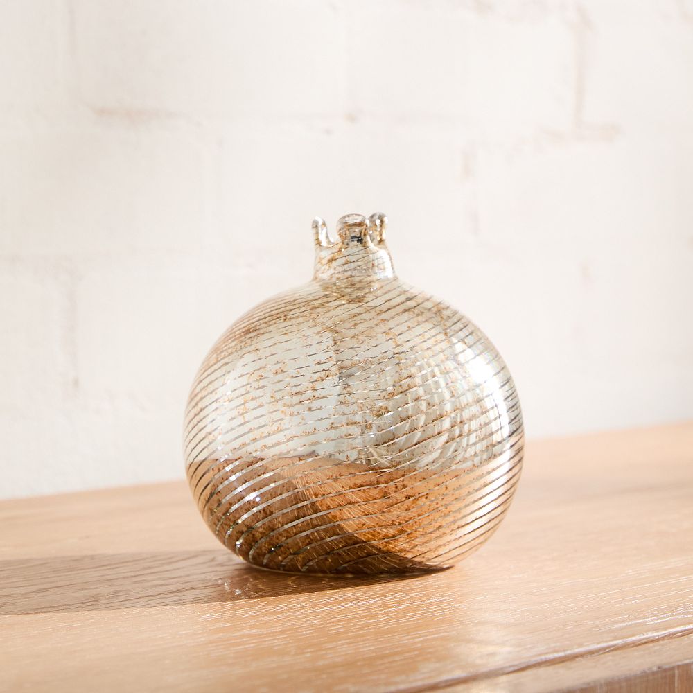 Orissa Pinched Mercury Vases - Silver, 5in