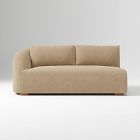 Open Box: Aviana Left Arm 2-Seat Sofa Bench - Performance Distressed Velvet Camel, Cool Walnut