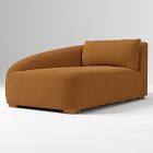 Open Box: Aviana Left-Arm Chaise - Performance Velvet Golden Oak, Cool Walnut
