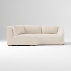 Open Box: Aviana Right-Arm Wedge Return Sofa Bench - Performance Basket Slub Sand, Cool Walnut