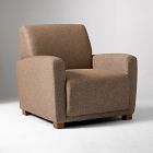 Open Box: Haddon Club Chair - Performance Chenille Tweed Cardamom, Cool Walnut