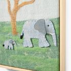 Elephant Family Framed Felt Wall Art