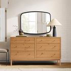 Organic Textured Metal Rectangle Wall Mirror