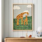 Giraffe Family Framed Felt Wall Art