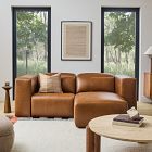 Leo Motion Reclining Leather Small 2-Piece Chaise Sectional (92.5")