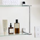 Mid-Century Contour Double Glass Bathroom Shelf