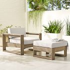 Portside Wood Outdoor Lounge Chair &amp; Ottoman Set