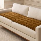 Quilted Cotton Velvet Sofa Overlay