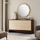 Thin Frame Travertine Wall Mirror