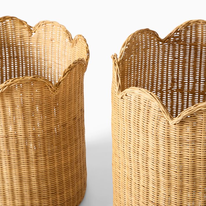 Misha & Puff Rattan Baskets Set of 2 - Handwoven Charm | West Elm