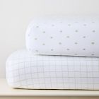 Painterly Grid &amp; Shadow Dot Crib Sheet Bundle