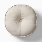 European Flax Linen Round Pillow