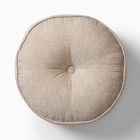 European Flax Linen Round Pillow