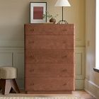 Pierce &amp; Ward Burl Wood 5-Drawer Dresser (36")