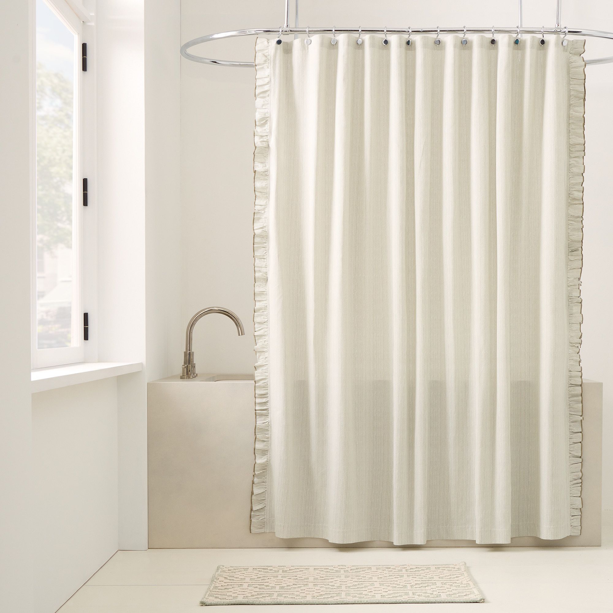 Fleur Shower Curtain - 72x74, Celadon