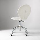 Scoop Upholstered Rolling Desk Chair