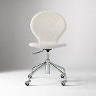 Scoop Upholstered Rolling Desk Chair
