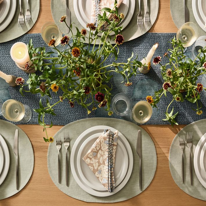 European Linen Oval Placemats Set of 4 - Modern Dining | West Elm