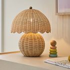 Rattan Bubble Table Lamp (14")