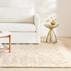 Soft Checkered Shag Wool Rug