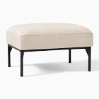 Open Box: Penn Ottoman, Melange Weave, Stone White, Black
