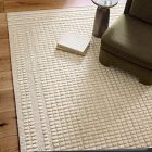 Loomed Grid Wool Rug