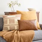 Pieced Suede Pillow Cover
