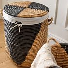 Two-Tone Woven Seagrass Baskets