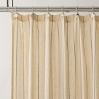 Cotton Linen Striped Shower Curtain