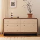 Modern Waterfall 6-Drawer Dresser (62")