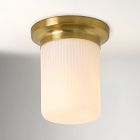 Weston Fluted Glass Flush Mount (5")
