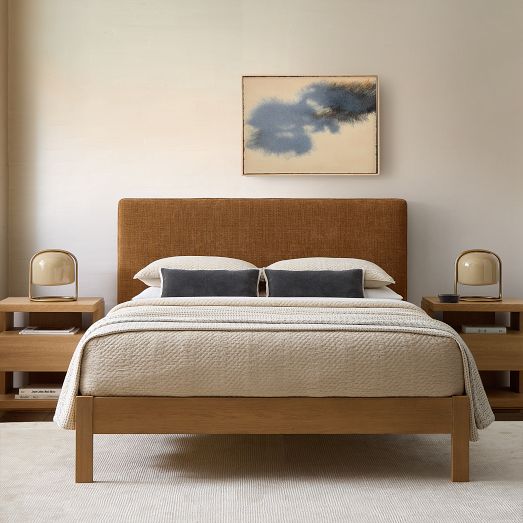 Simple Bed Frame - Solid Wood Support | West Elm