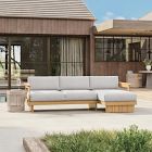 Anton Outdoor Teak 2-Piece Chaise Sectional (98")